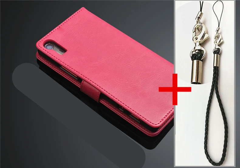 Rose Lanyard 2 Lenovo Vibe Shot держатель для карт, чехол для lenovo Vibe Shot Z90, 5,0 дюймов, кожаный чехол для телефона, ультратонкий кошелек, откидная крышка - Цвет: Rose Lanyard 2