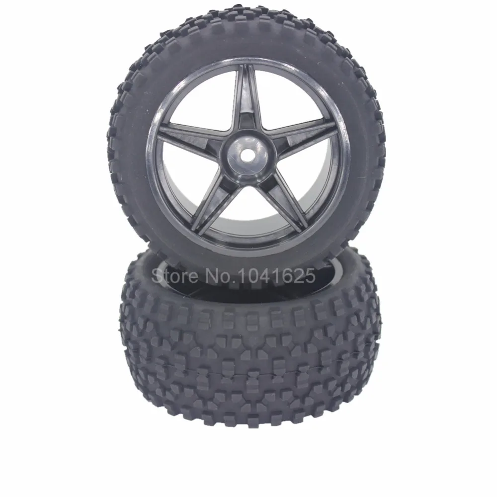 2 шт. резиновые RC шины для багги задние и колесные диски 12 мм Hex Redcat Shockwave nitro buggy