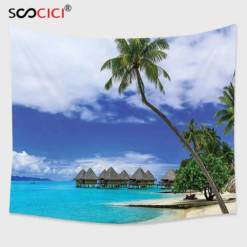 Настенный Гобелен Cutom тропический Декор на водной основе пляжный комплекс Bora Island