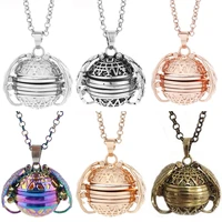 new magic photo pendant memory floating locket necklace plated angel wings flash box fashion album box necklaces for women