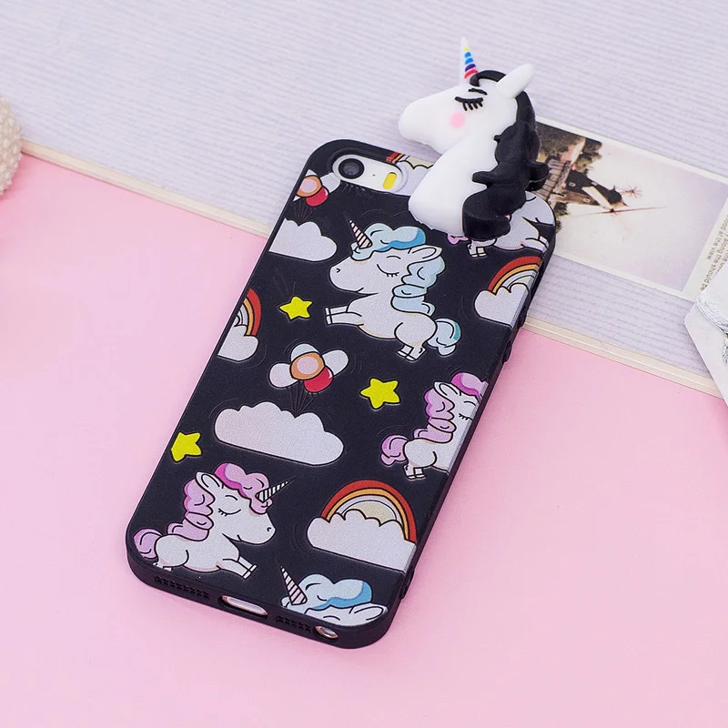 Чехол для iPhone 5s SE чехол 5 с 3D рисунком панды Единорога iPhone5s s 5SE задняя крышка 5S |