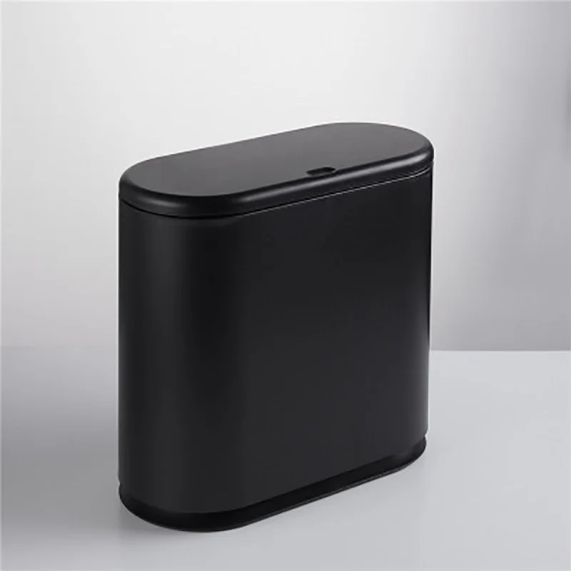 Black BR 15л пластиковый мусорный бак прессованного типа для ванной комнаты мусорное ведро Туалет мусорное ведро кухня мусорное ведро для мусора отель мусорные баки - Цвет: Black