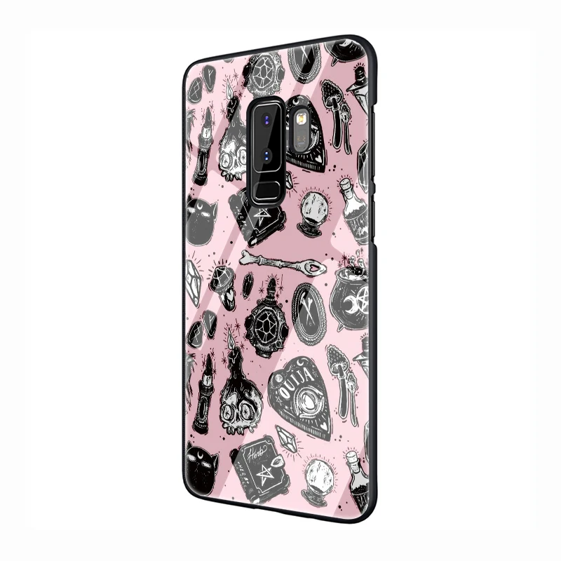 G7 Girly пастельных ведьмы закаленное Стекло мягкий чехол для телефона для samsung Galaxy S7 край S8 S9 S10 Note 8, 9, 10, плюс A10 20 30 40 50 60 70 - Цвет: G7