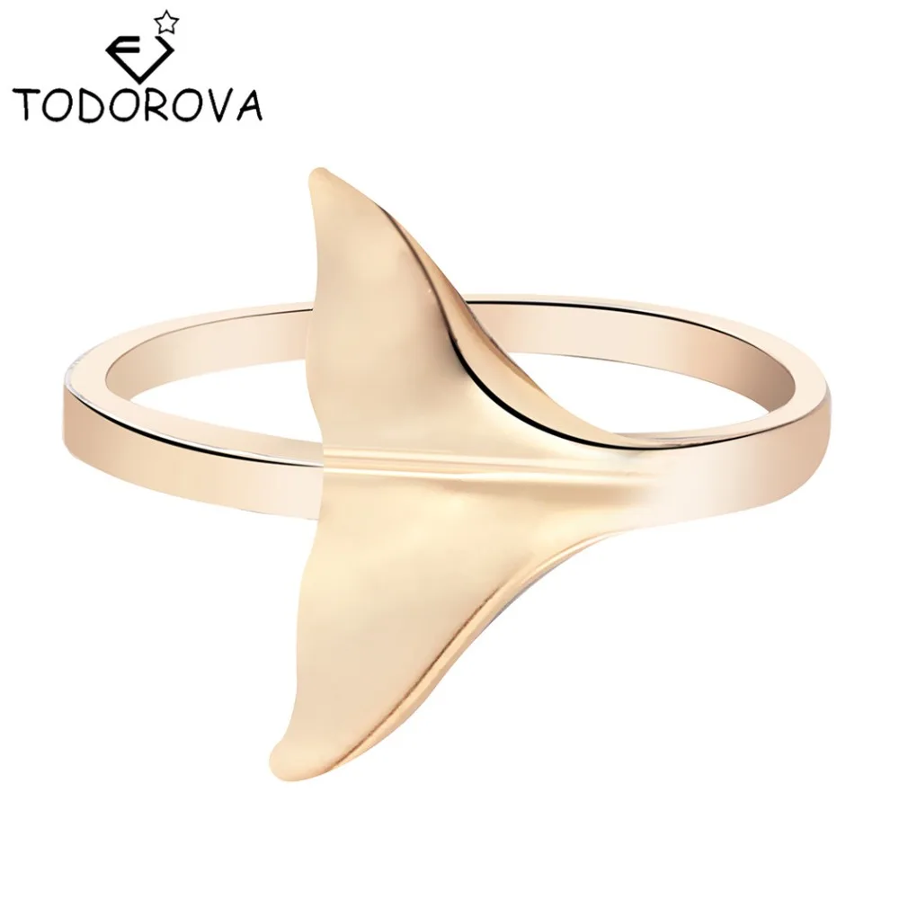 Todorova 2017 новое уникальное милое кольцо с хвостом Кита из латуни очаровательные