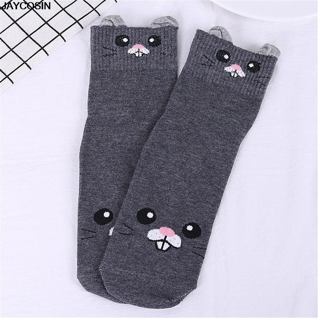 Женские забавные носки JACOSIN хлопковые с животными кошками художественными