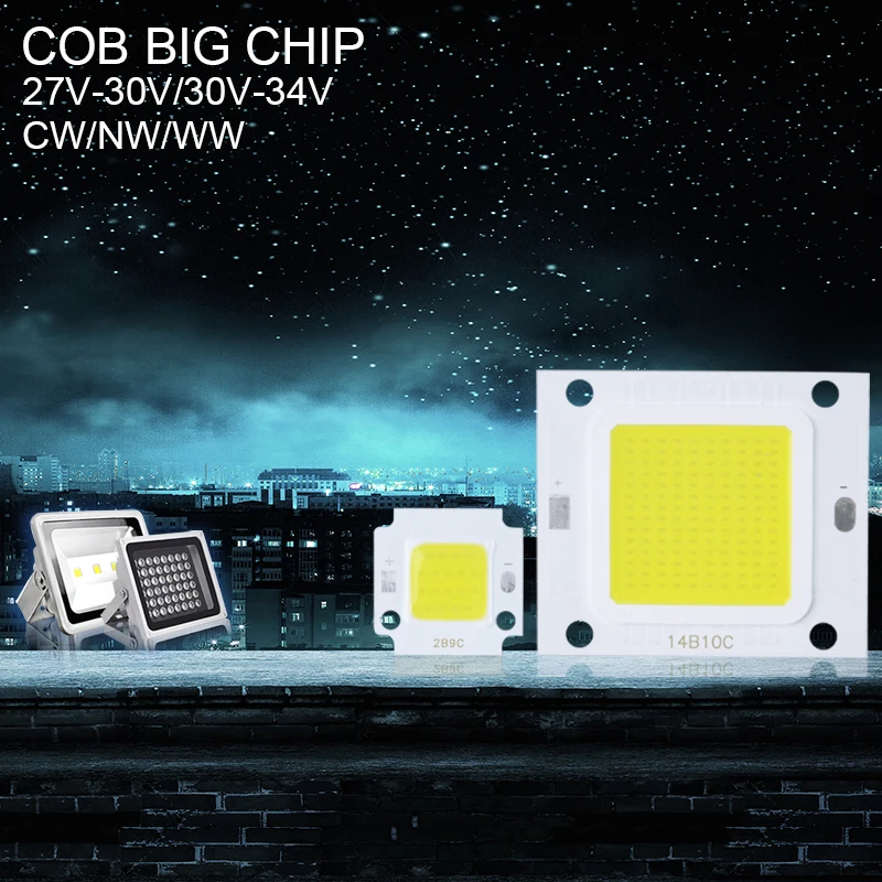 2018 Новое поступление COB IC Светодиодная лампа встроенный SMD Bead High Lumen Real 10W 20W 30W 50W 70W