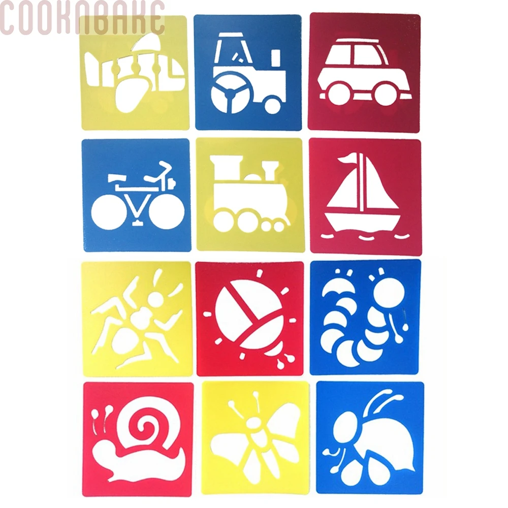 

COOKNBAKE DIY Creative Drawing Stencil Paint Mold Cake Decorating Tool For Children PL-073