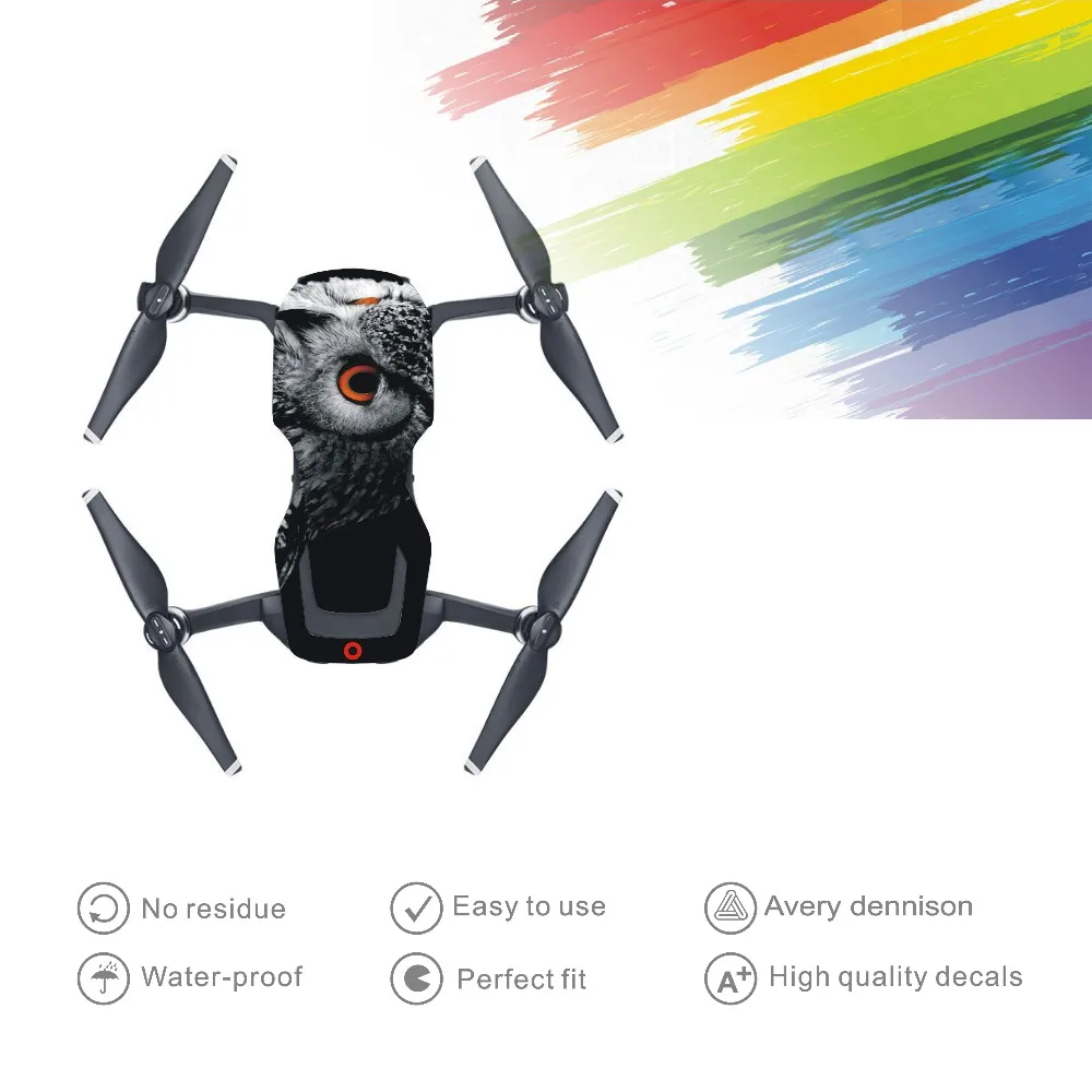 Наклейки многоцветные водонепроницаемые наклейки ПВХ покрытие для DJI Mavic Air Drone Body