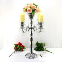 74cm silver wedding flower vase candelabra wedding centerpiece party supply 10pcslot