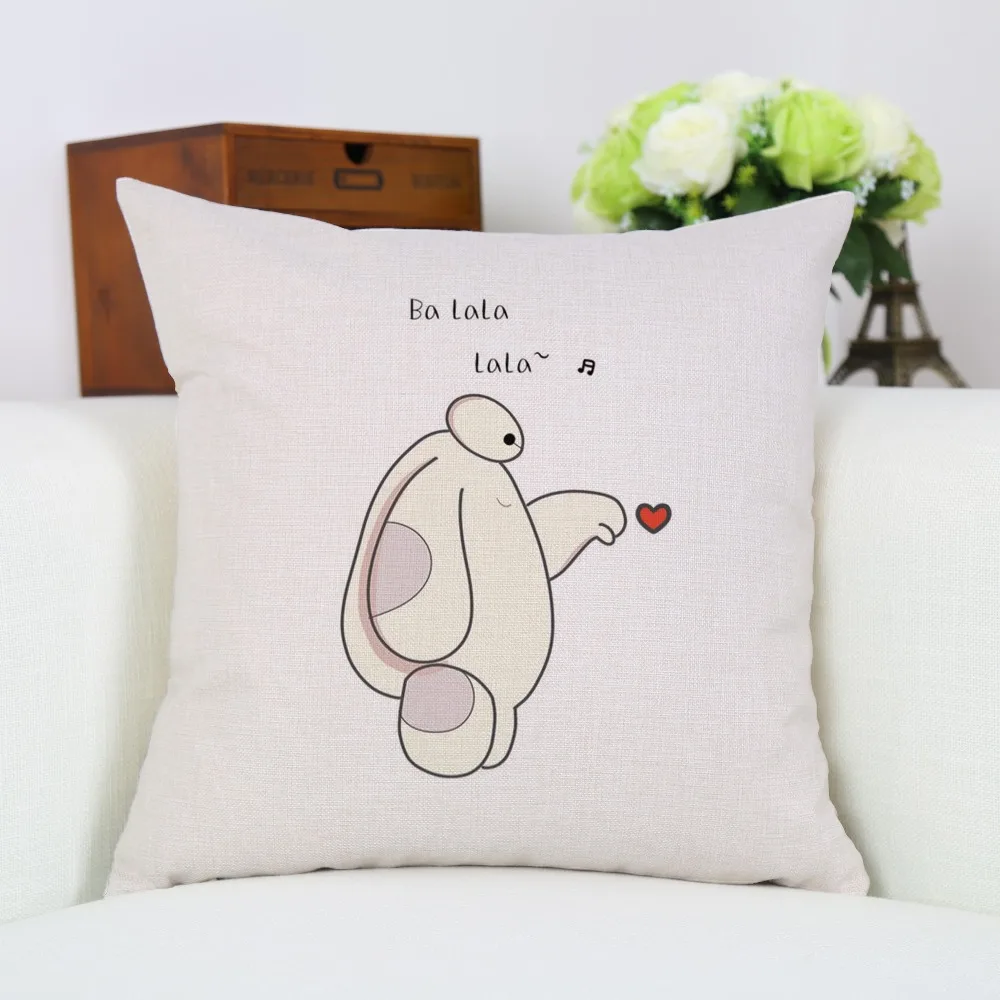 С принтом бэймакс накидка для подушки Big hero 6 Наволочки мультфильм Super Baymax Подушка