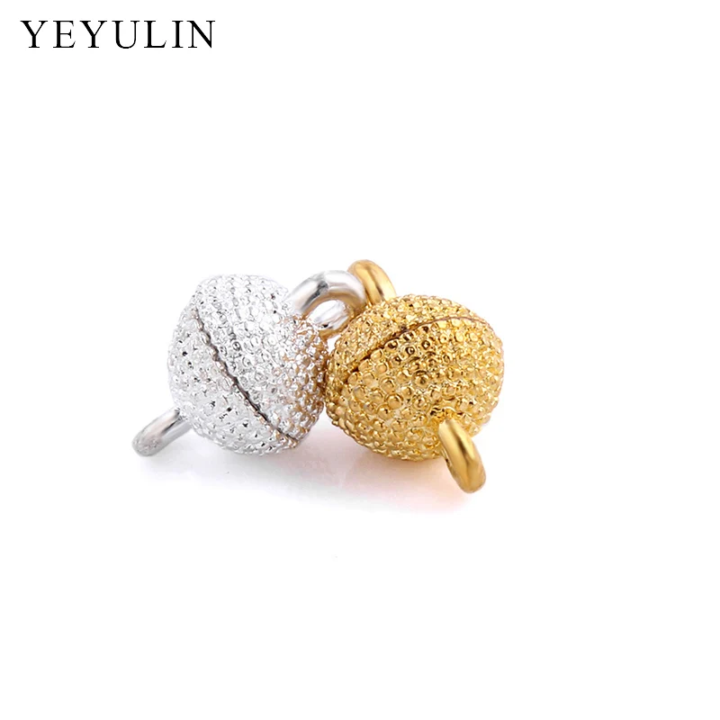 10 пар 8 мм модные украшения золотого и серебряного цветов|strong magnetic clasps|magnetic clasps for