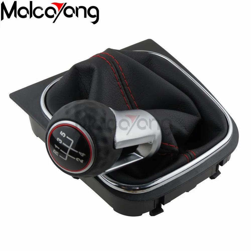 Для VW Golf 6 A6 MK6 GTI GTD R20 2009 2010 2011 2012 2013 автомобильный 5/6 скоростной рычаг переключения передач с кожаным голенищем
