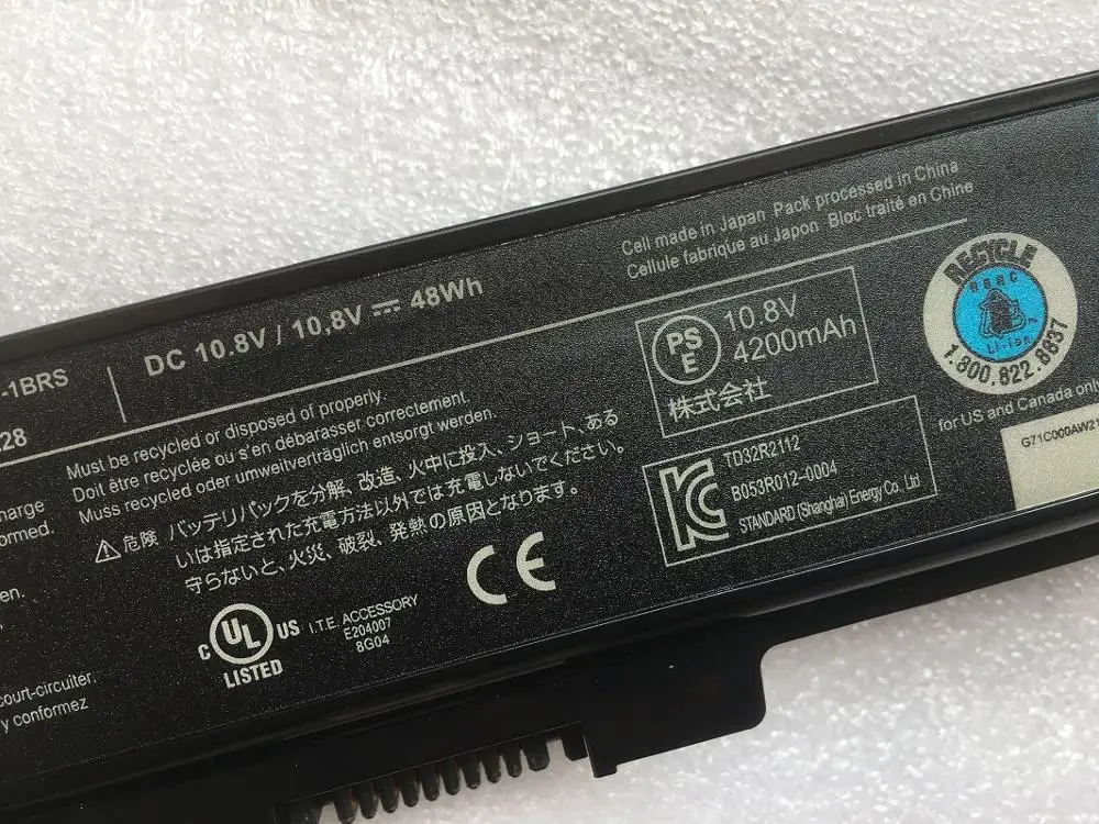 SupStone Оригинальный OEM PA3817U Аккумулятор для ноутбука TOSHIBA L630 L650 L645 L655 L600 L700 L730 L735 L740