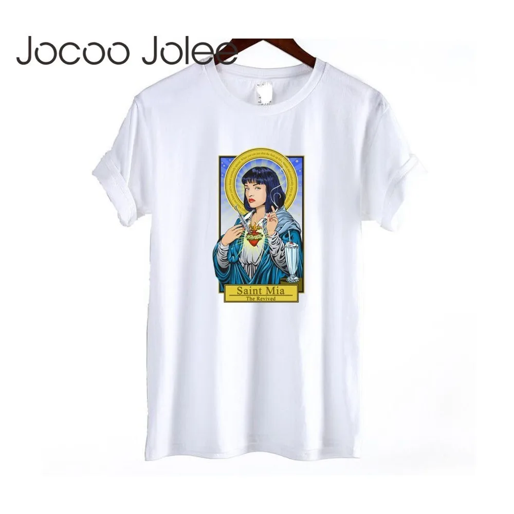 Женская футболка с принтом Jocoo Jolee повседневная хлопковая короткими рукавами и