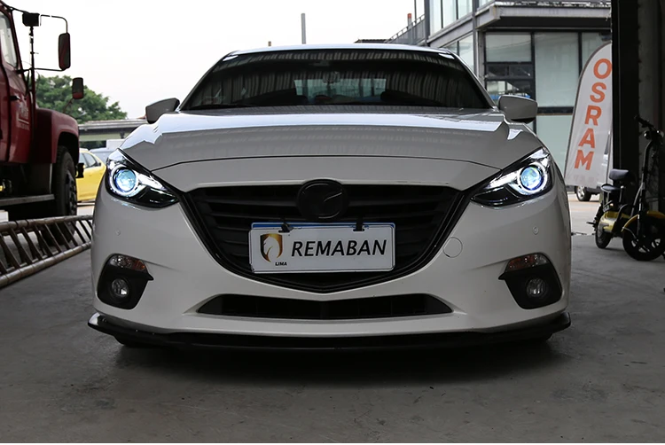Светодиодный головной фонарь для MAZDA 3 Axela фары в сборе Би ксеноновые линзы