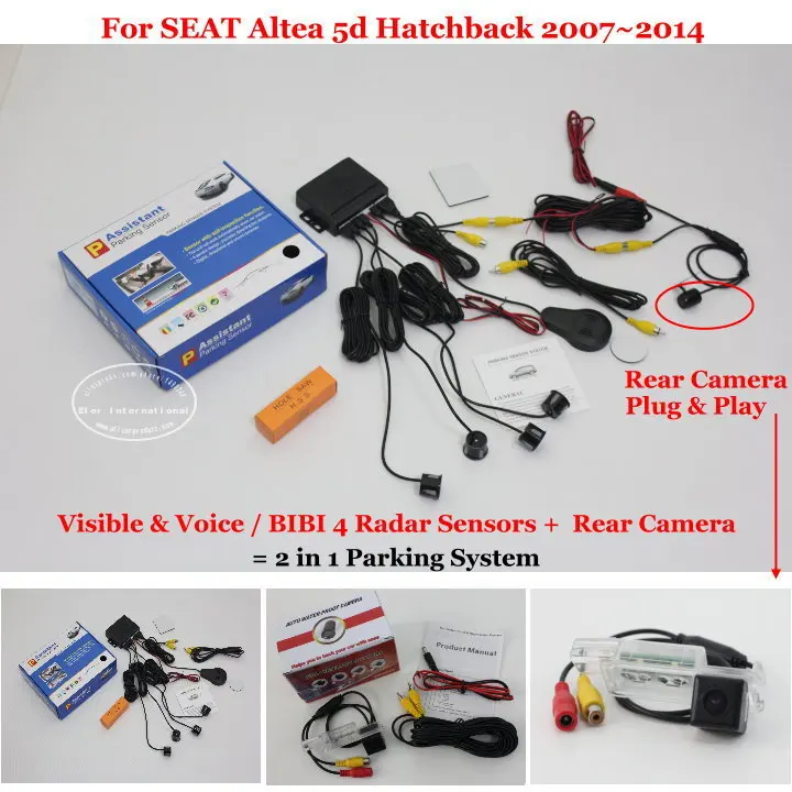 

Датчик парковки автомобиля s, Автомобильная сигнализация, датчик заднего вида, камера заднего вида для SEAT Altea 5d Hatchback 2007 ~ 2012 2013 2014