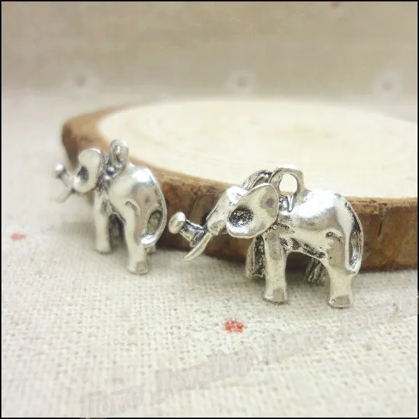 Бесплатная доставка! 30 шт. винтажная подвеска в виде слонов античное серебро