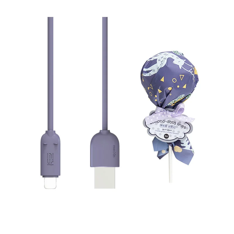Maoxin usb кабель кабель для айфона кабель micro usb кабель usb type c провод для зарядки быстрая зарядка шнур для зарядки телефона милый кабель - Цвет: Purple