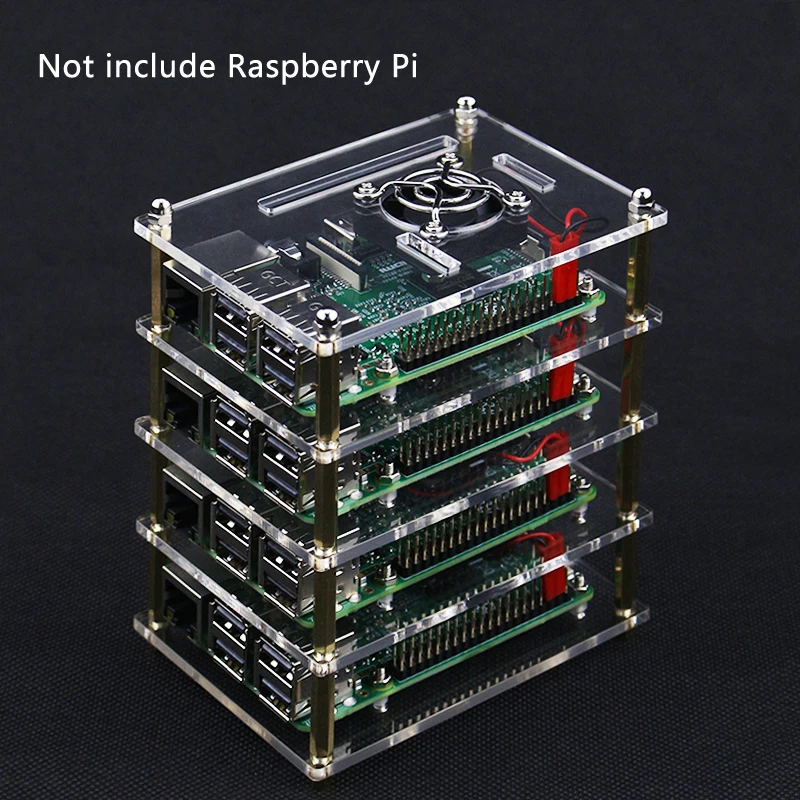 Raspberry Pi 4B акриловый чехол с многослойным покрытием в форме раковины Процессор