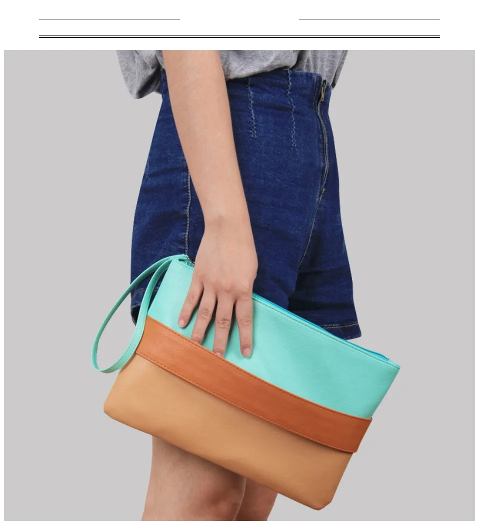 Женская кожаная сумка конфетного цвета, повседневные клатчи, сумочка Bolsa Feminina, сумки на ремешках, женские повседневные Лоскутные клатчи на ремешке