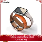 Браслет для Apple Watch, кожаный ремешок 38 мм, 44 мм, новый двойной тур, ремешок для наручных часов iwatch series 6, 5, 4, 3, 40 мм, 42 мм