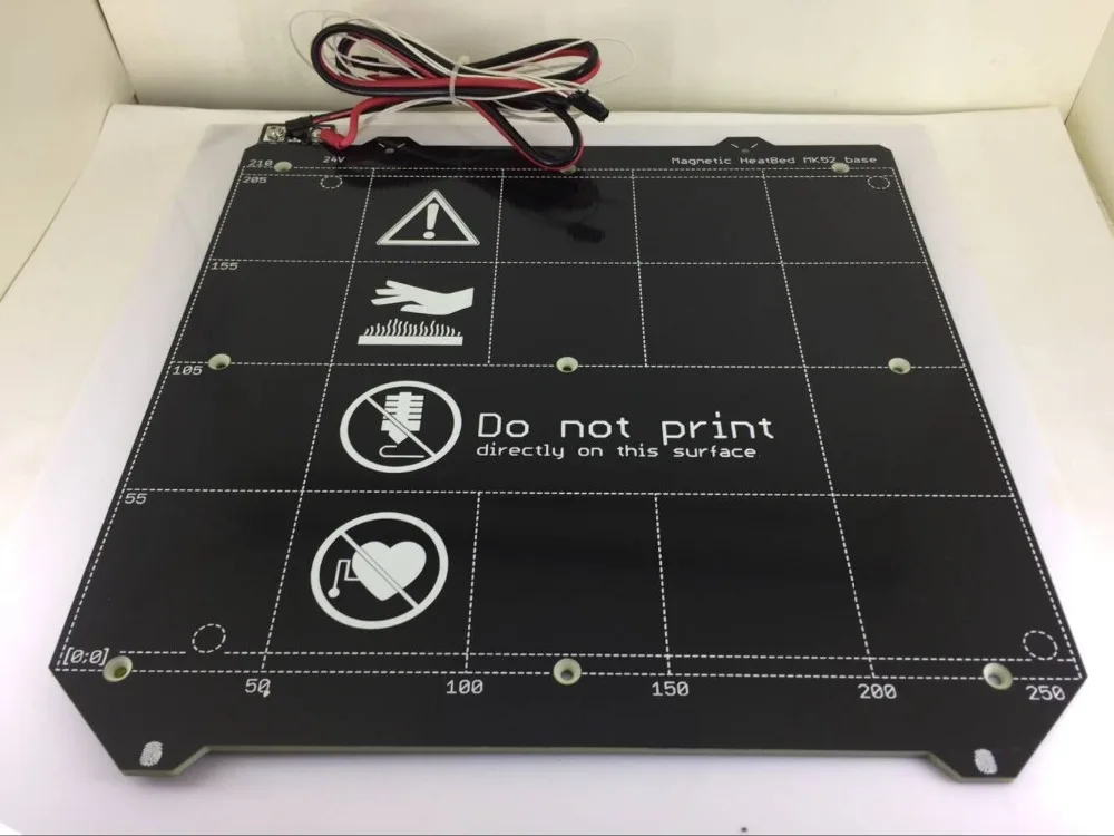 24 В/12 В клон Prusa i3 MK3 3d принтер с подогревом кровать Магнитная MK52 heatкровать с термистором Монтажный набор