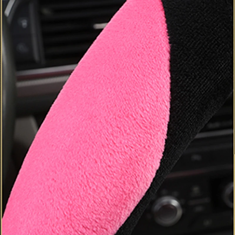 

Universal Car PU Leather Steering-Wheel Covers Anti-slip Skidproof Durable 38CM/15" Dynamic Fibre Handmade Steering Wheel Cover