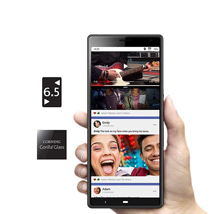 Мобильный телефон sony Xperia 10 Plus I4293, 4G LTE, 6,5 дюймов, 6 ГБ ОЗУ, 64 Гб ПЗУ, Snapdragon 636, Android 9,0, две sim-карты, NFC, смартфон