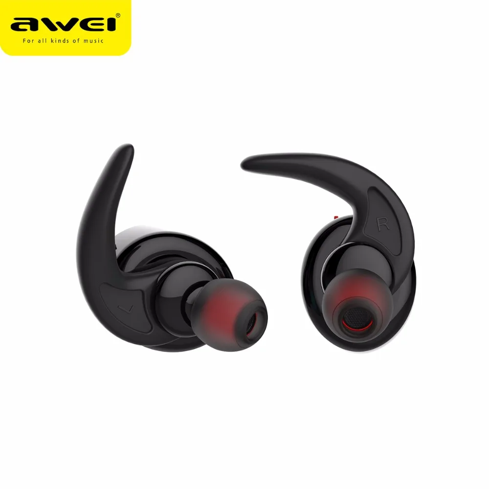 Оригинальные беспроводные Bluetooth-наушники AWEI T1 V4.2 TWS наушники с шумоподавлением