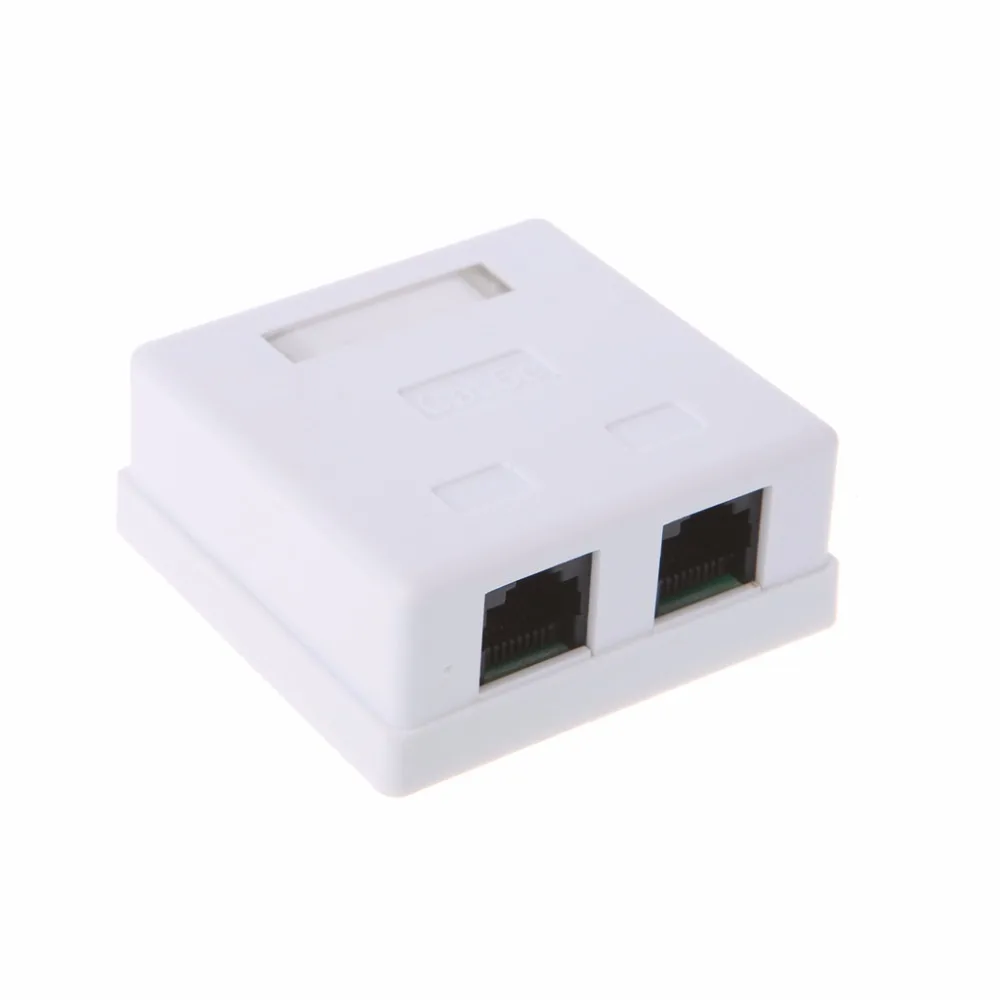 Высококачественная распределительная коробка RJ45 CAT5e сетевой разъем 2 портовый