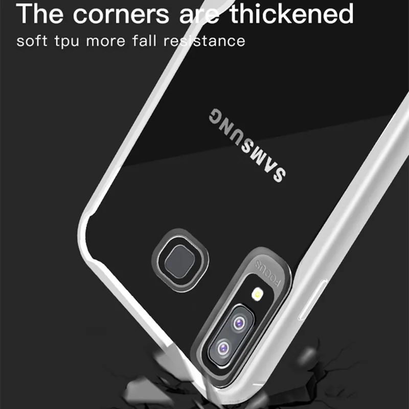 Ультратонкий Прозрачный мягкий чехол из ТПУ с кристаллами для Samsung Galaxy A10 A30 A50 M10 M20