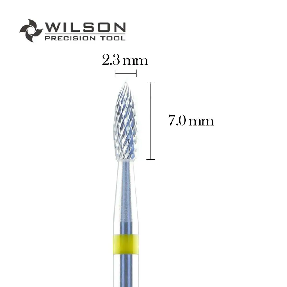 Цвет: желтый Cross Cut-Super Fine(5000115)-ISO 110-вольфрамокарбидные буры-WILSON Карбид ногтей сверло и зубные боры - Цвет: Цвет: желтый
