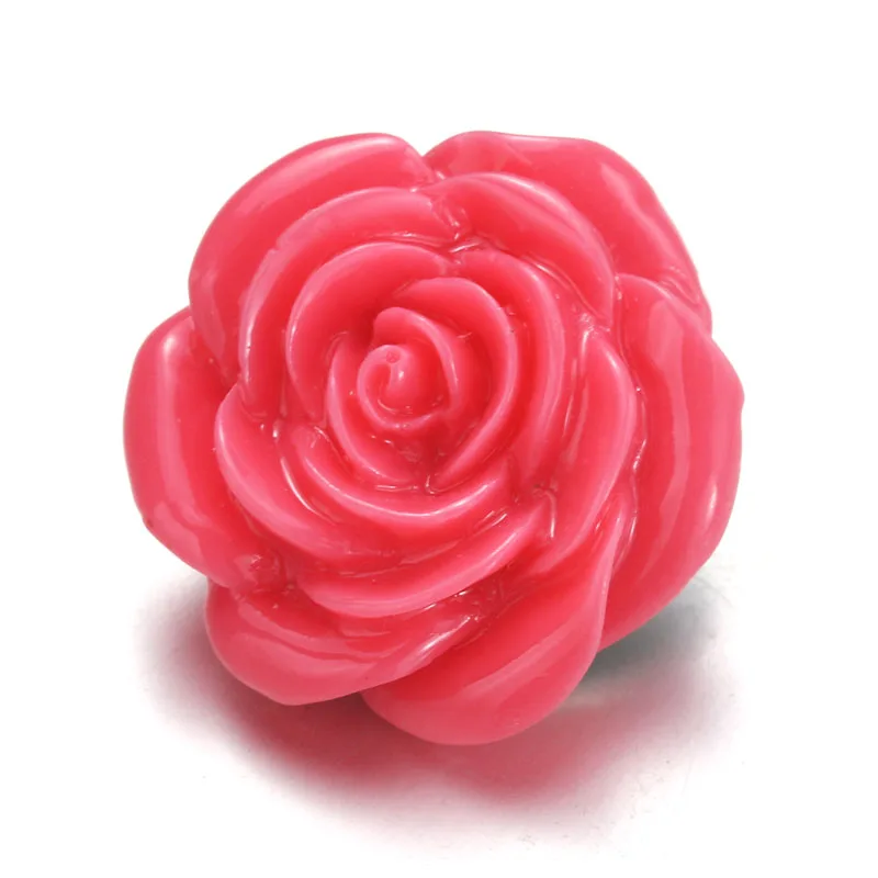 Pink 12 цветов 10 шт./лот DIY случайный цветок 18 мм кнопки для защелки браслетов подходят к защелки ювелирные изделия - Окраска металла: Pink
