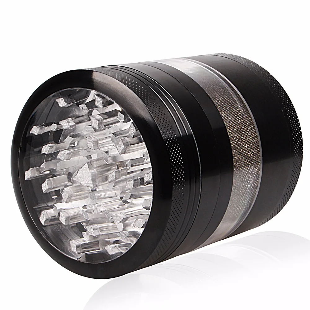 Большой 4 слойный Алюминиевый металлический трав для специй дробилка опылитель