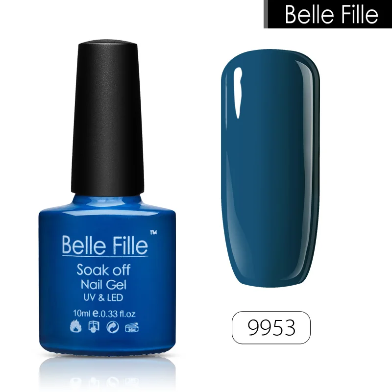 Belle FILLE 10 шт. ногтем УФ гель Лаки для ногтей конфеты Маникюр Французский uv led soak off