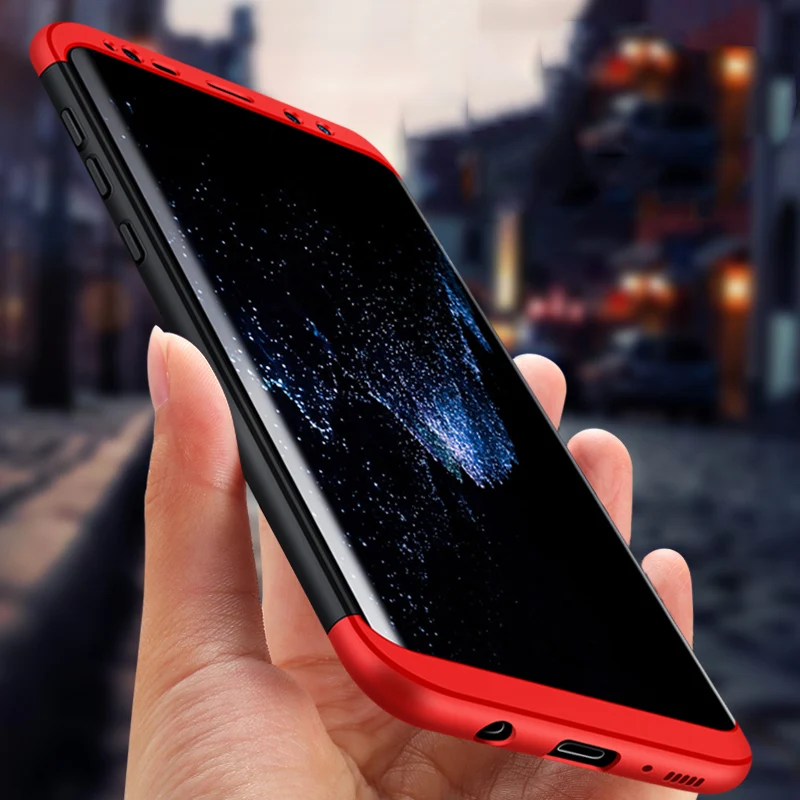 Для Galaxy S8 чехол люкс 360 всего тела жесткие PC матовый для Samsung Plus тонкий Защита
