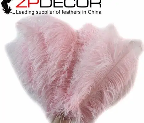 Новый цвет! ZPDECOR 50 шт./лот перья 55 60 см (22 24 дюйма) окрашенные розовые страусиные