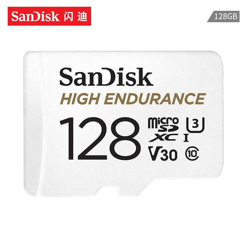 128 ГБ Карта памяти SanDisk высокая выносливость видео мониторинг 32 Гб 64 Гб MicroSD карта SDHC/SDXC класс 10 U3 V30 TF карта для видео мониторинга - Емкость: 128 ГБ
