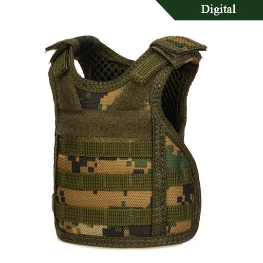 Digital TACVASEN тактический мини-жилет миниатюрный нейлоновый пивная бутылка Molle оборудование аксессуары страйкбол охота стрельба бутылка Рождественский подарок - Цвет: Digital