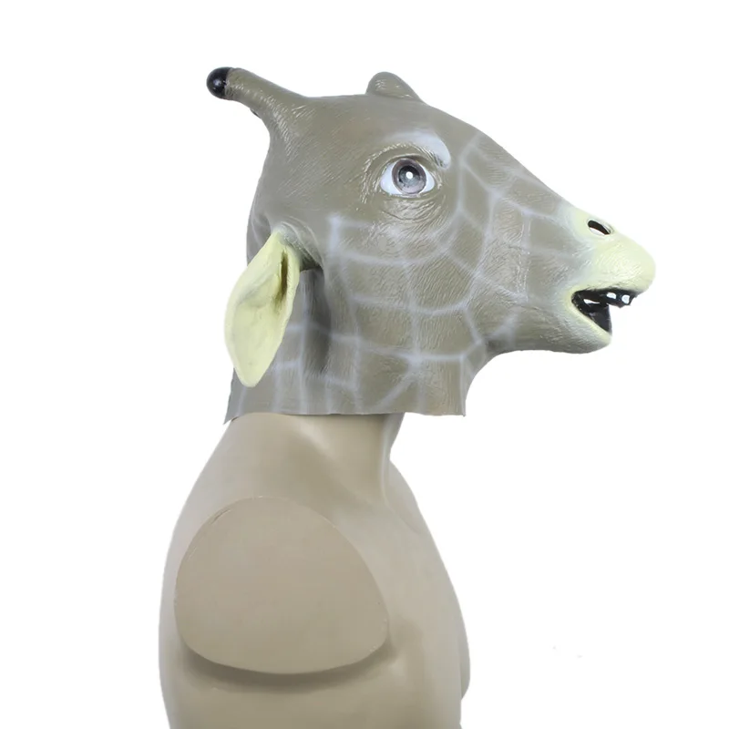 Уникальная латексная маска для головы жирафа костюм Хэллоуина игрушка вечеринки