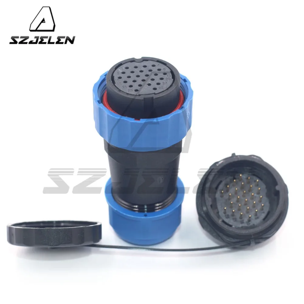 SD28TP-ZM 28mm 26pin Panel Waterproof Circular Connector IP67 Aviation Cable Male And Female on - Соединитель круглого панели 28 мм, 26 контактов, влагозащищенный, IP67, авиационный кабель, мужской и женский