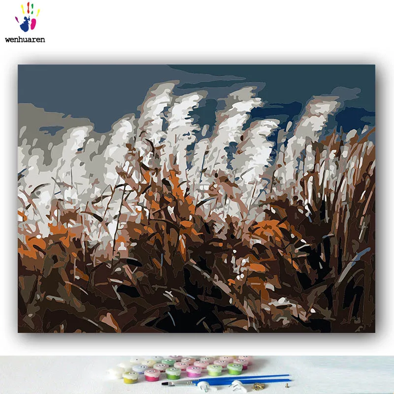 6909 DIY окраска по номерам природных scenerypaintings по номерам с комплекты 40x50 защелка - Цвет: 6909