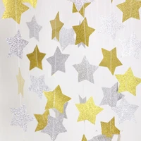 paper garland star shape string banners for party home wall hanging decoration baby shower birthday wedding supplies