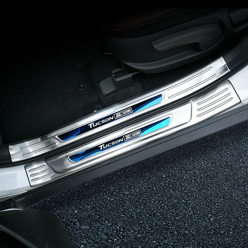 Высококачественная Накладка на порог из нержавеющей стали для Hyundai Tucson 2015 2016 2017