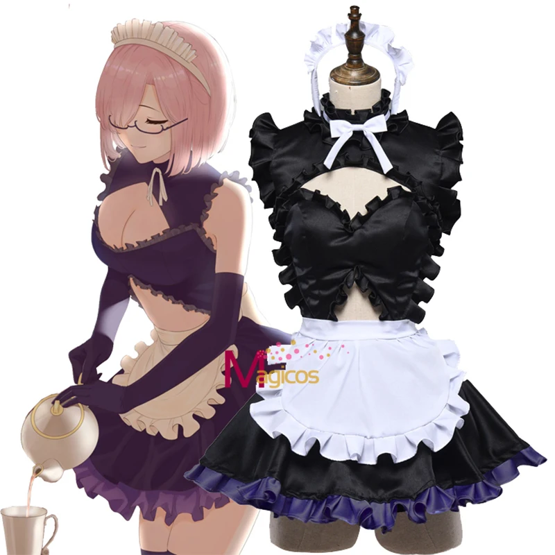 Аниме Fate Grand Order FGO Mash Kyrielight Косплей Костюм Мэтью сексуальные топы трубки