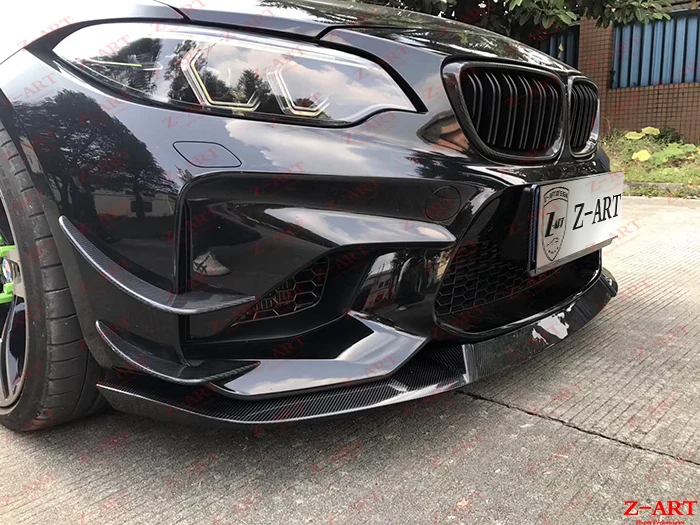 Z-ART carbon fiber GTS front lip for BMW M2 2015-2019 real spoiler F87 chin | Автомобили и мотоциклы