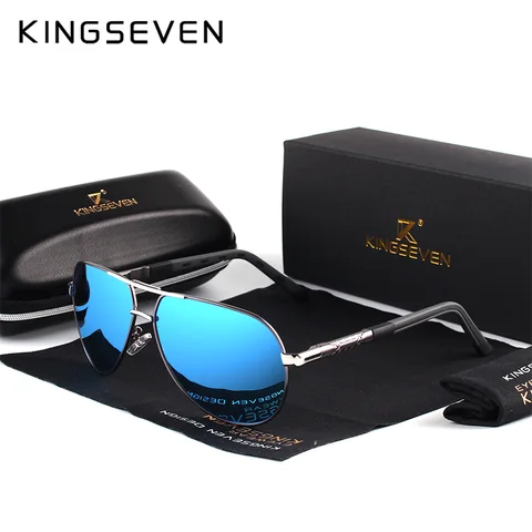Солнцезащитные очки Мужские KINGSEVEN, из алюминиево-магниевого сплава, поляризационные, с зеркальным покрытием, K725
