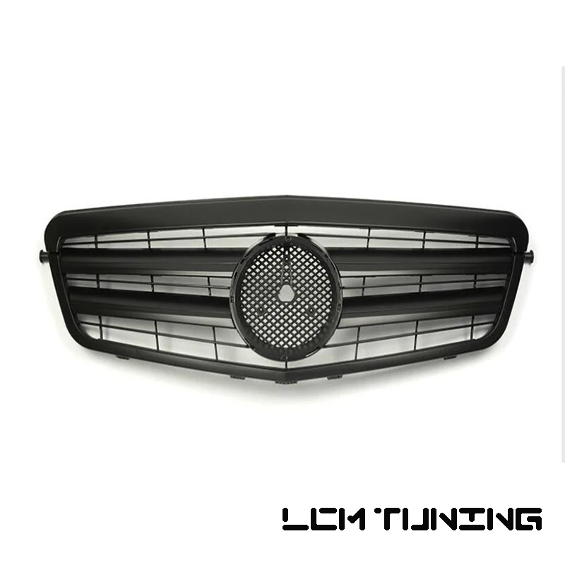 Для Mercedes для Benz E-class W212 2009 2010 2011 2012 2013 с эмблемой глянцевый черный/плоский черный/серебристый/Хромированная передняя гоночная решетка