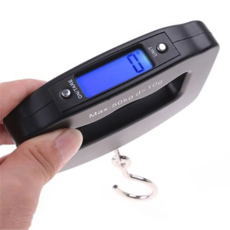 Портативные 50кг/10г LCD Цифровые рыбы висит багажа вес электронные весы с крючком
