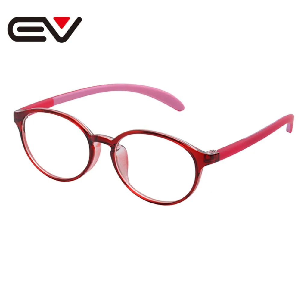 Женские силиконовые круглые очки 48 мм с прозрачными линзами EV1475 | Аксессуары для